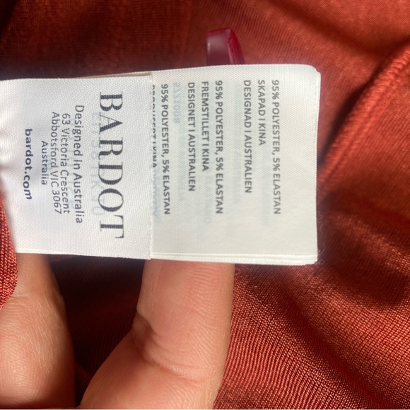 Bardot Cocktail Dress-Size 6, Color: Rust - Picture 6 of 7